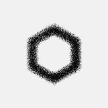 Black Abstract Polygon Badge