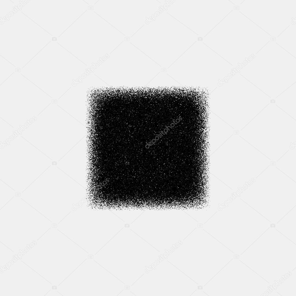Black Abstract Square Badge