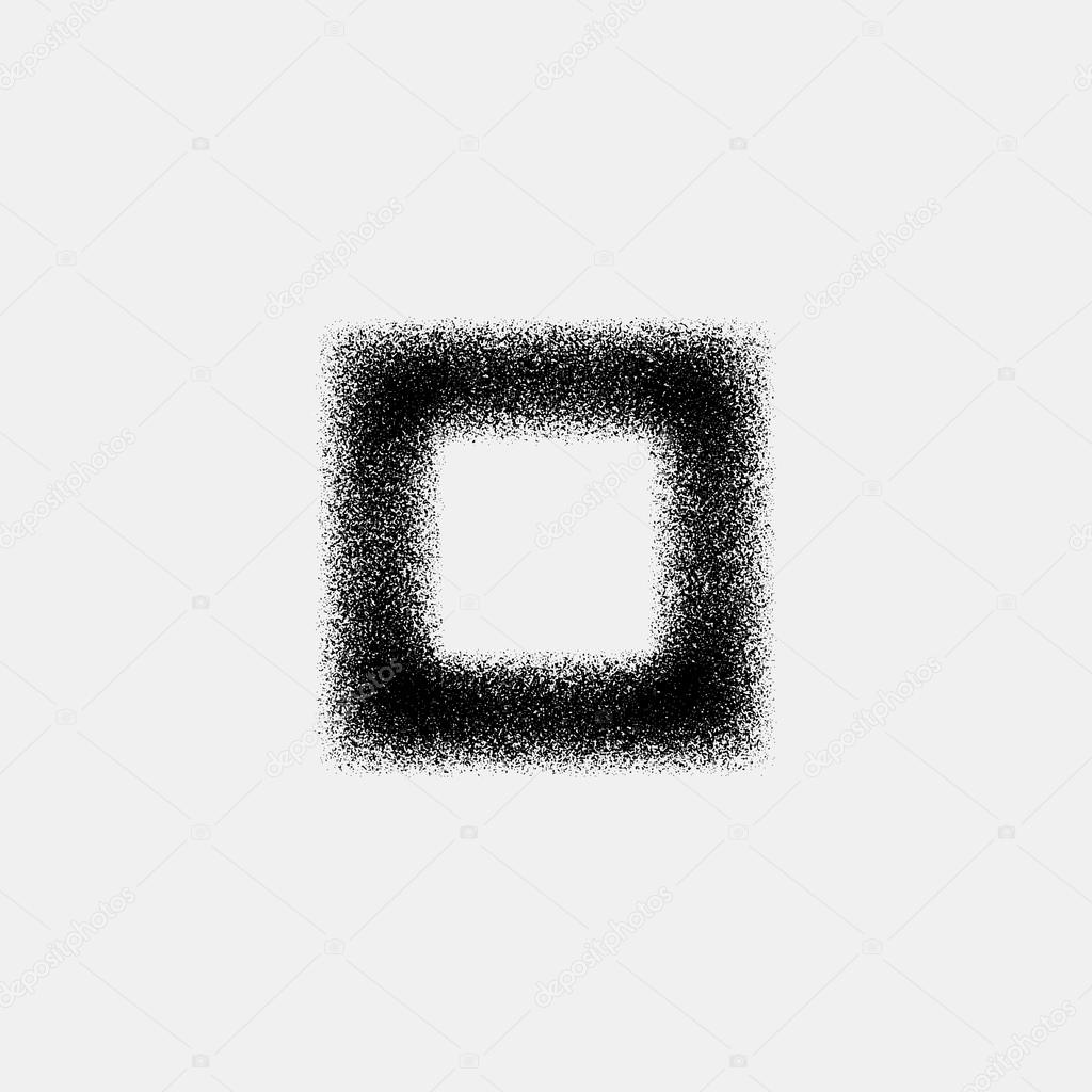 Black Abstract Square Badge
