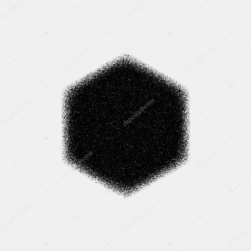 Black Abstract Polygon Badge