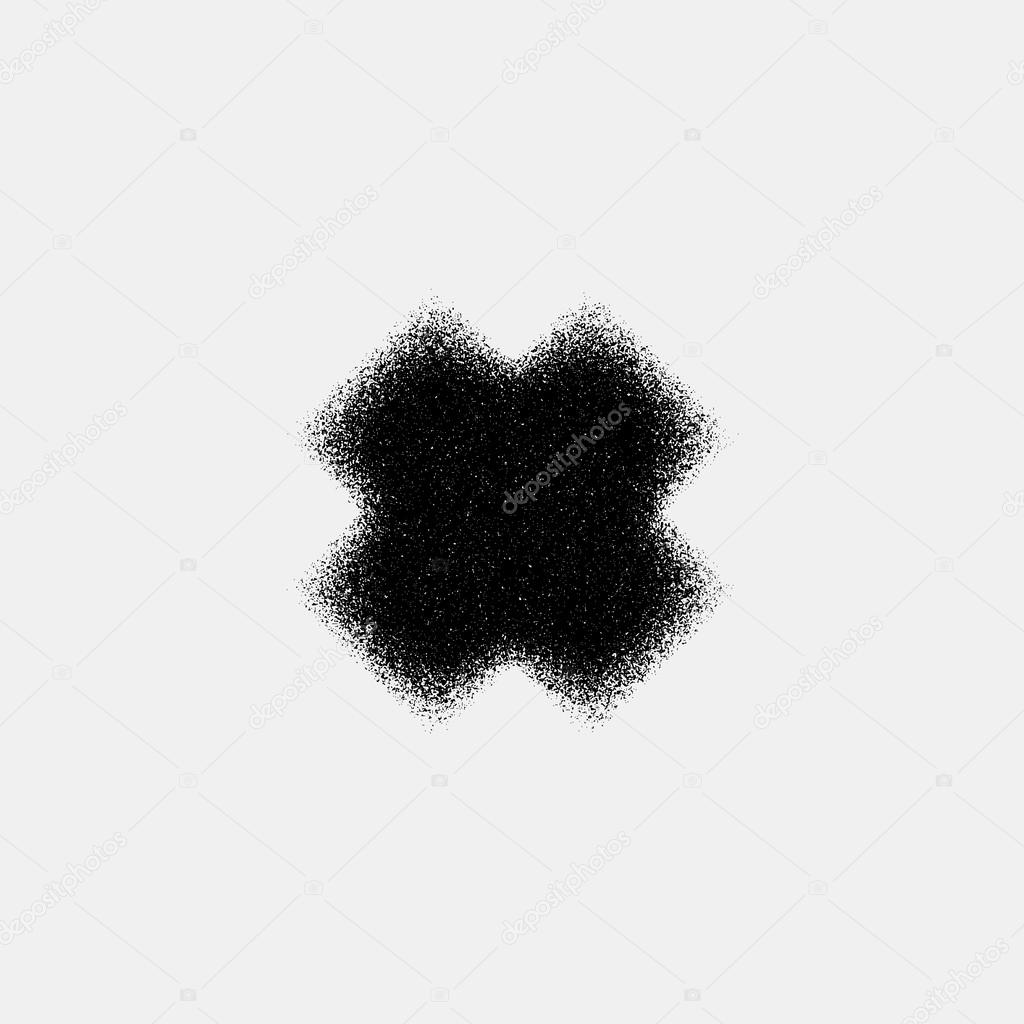 Black Abstract Cross Badge