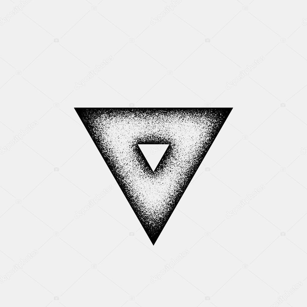 Black Abstract Triangle Badge