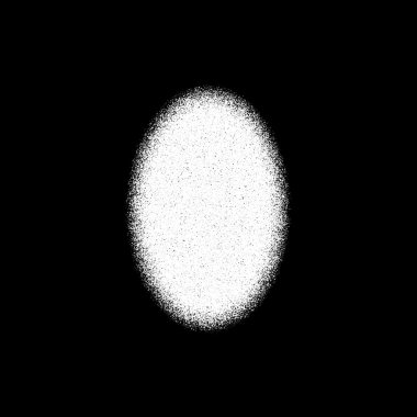 White Abstract Ellipse Badge