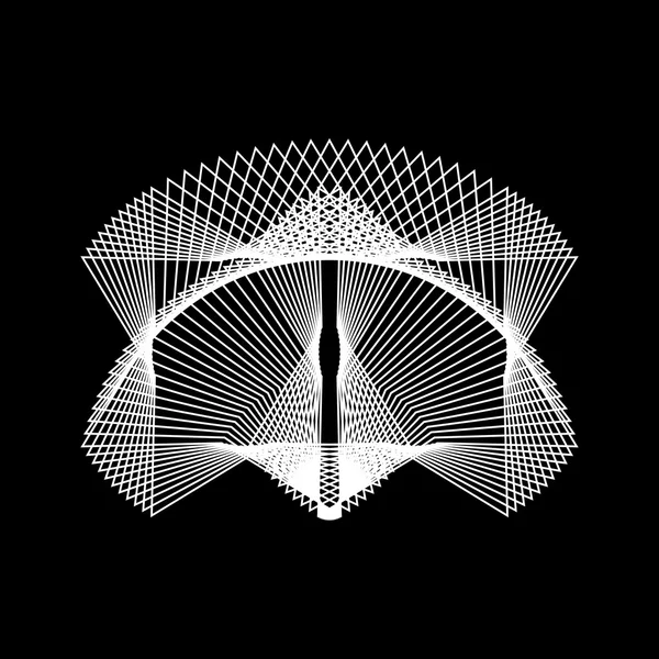 Белая абстрактная фрактальная форма — стоковый вектор