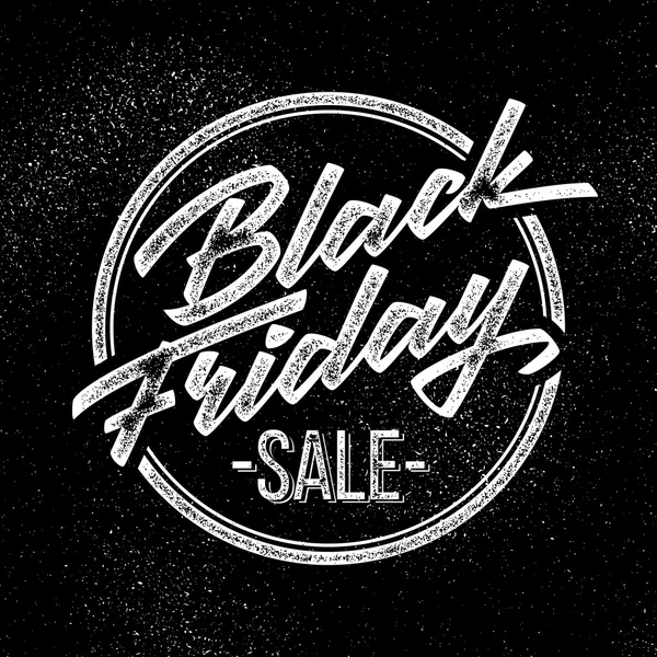 Black Friday Sale Lettering Badge — Stock Vector