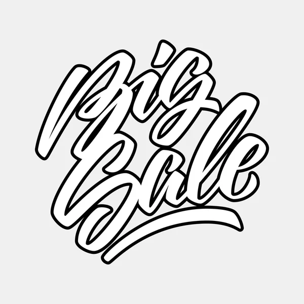 Bianco Grande vendita Calligrafia Lettering Badge — Vettoriale Stock