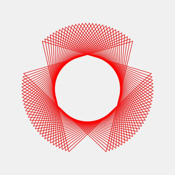 Червона абстрактна форма фракталу — стоковий вектор