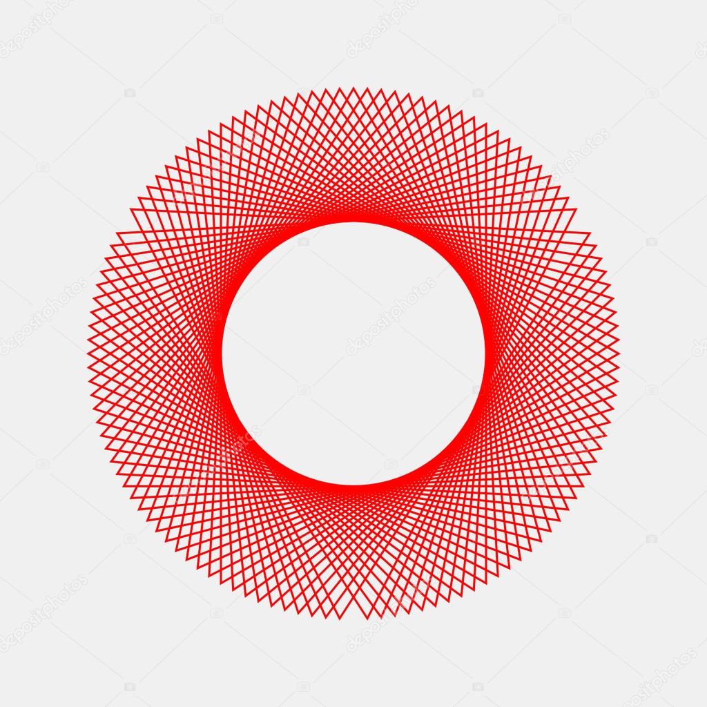 Red abstract fractal shape with light background for logo, design concepts, posters, banners, web, presentations and prints. Valentines day. Congratulations with 14th february. Vector illustration.
