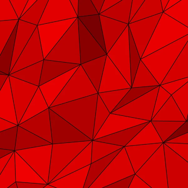 Fond polygonal abstrait rouge — Image vectorielle