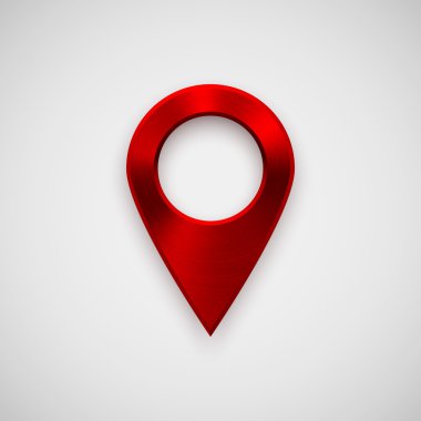 Kırmızı teknoloji Gps harita işaretçi