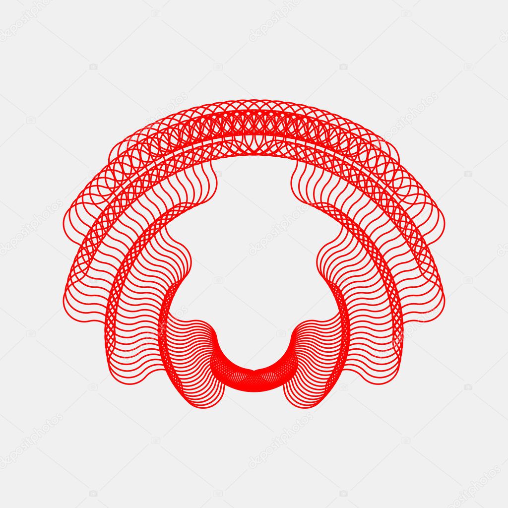 Red abstract fractal shape with light background for logo, design concepts, posters, banners, web, presentations and prints. Valentines day. Vector illustration.