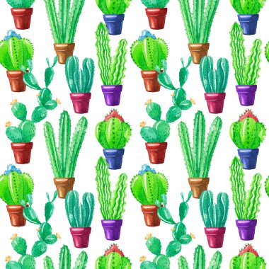 Succulents ile Seamless Modeli