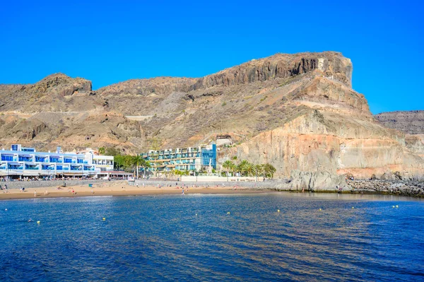 Puerto Mogan Krásná Scenérie Pobřeží Gran Canaria Kanárské Ostrovy Španělska — Stock fotografie