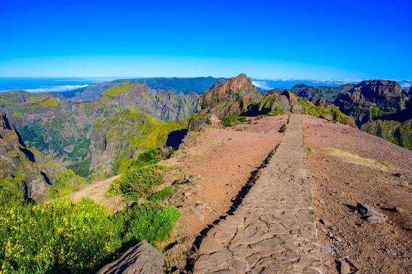 Hermosa Vista Desde Montaña Pico Arieiro Sendero Pico Ruivo Isla — Foto de Stock