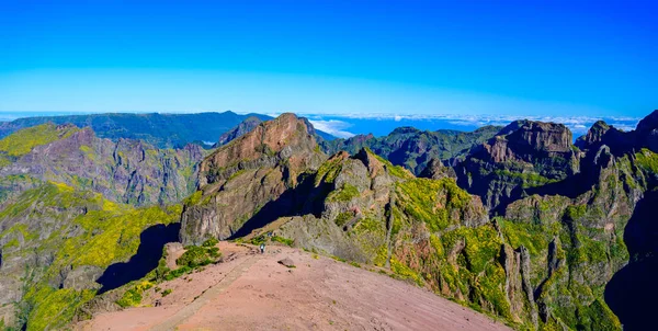 Hermosa Vista Desde Montaña Pico Arieiro Sendero Pico Ruivo Isla — Foto de Stock