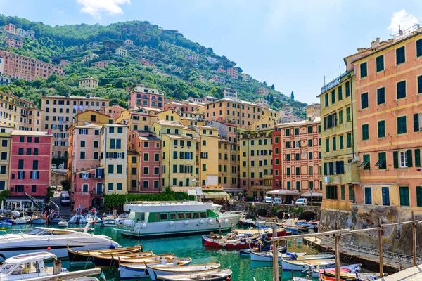 Camogli Cidade Ligúria Itália Costa Riviera Mediterrânica Cénica Histórico Cidade — Fotografia de Stock