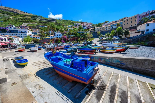 Camara Lobos Hermosa Bahía Portuaria Pueblo Pesquero Con Playa Isla —  Fotos de Stock