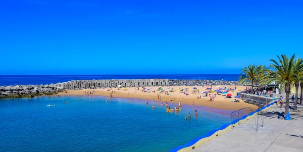Praia Calheta Paradise Beach Madeira Island Portugal — Stock Photo, Image