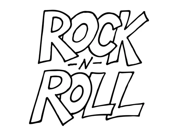 Rock ' n Roll letras — Vetor de Stock