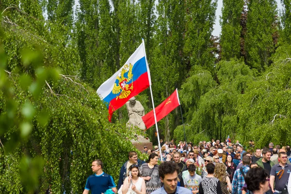 Den vítězství (9. května) v Treptower parku. Berlin, Německo — Stock fotografie