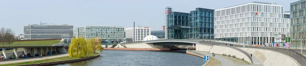 Главный железнодорожный вокзал Берлина. Панорама — стоковое фото
