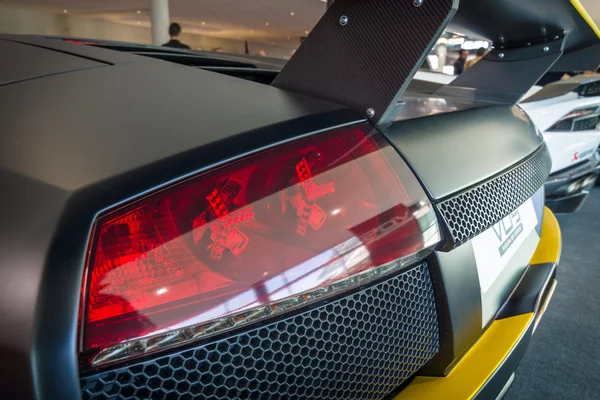 The rear brake lights of sports car Lamborghini Murcielago PL650R, 2007. — Stock Photo, Image