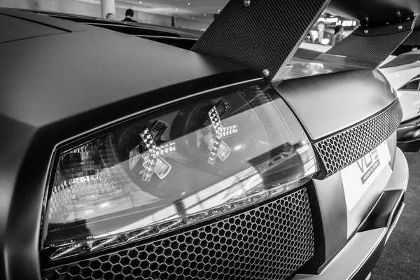 The rear brake lights of sports car Lamborghini Murcielago PL650R, 2007. — Stock Photo, Image