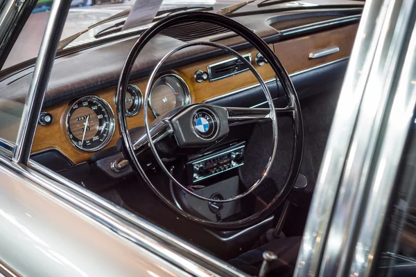 Cabin of vintage car BMW 2000 New Class, 1967. — Stock Photo, Image
