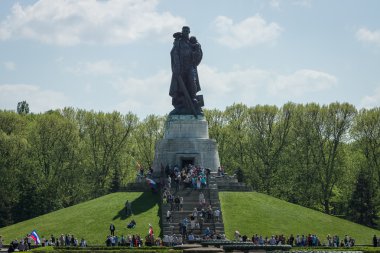 Victory Day in Treptower Park (Soviet war memorial). Berlin. Germany clipart