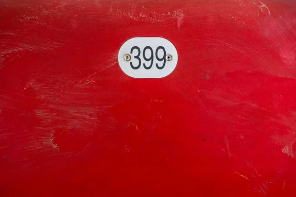 Numbered on red. Background. — Stock Photo, Image