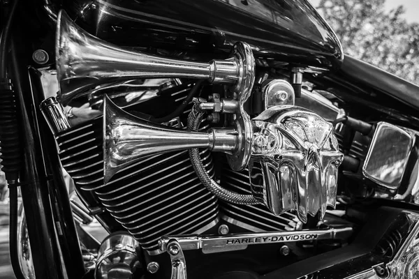 Detail van de motorfiets Harley-Davidson Heritage Softail — Stockfoto