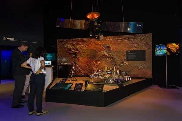 Prototipo ExoMars (rover). Lo stand Agenzia spaziale europea . — Foto Stock