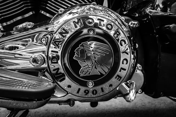 Engine of motorcycle Indian Chieftain. — Stock Photo, Image