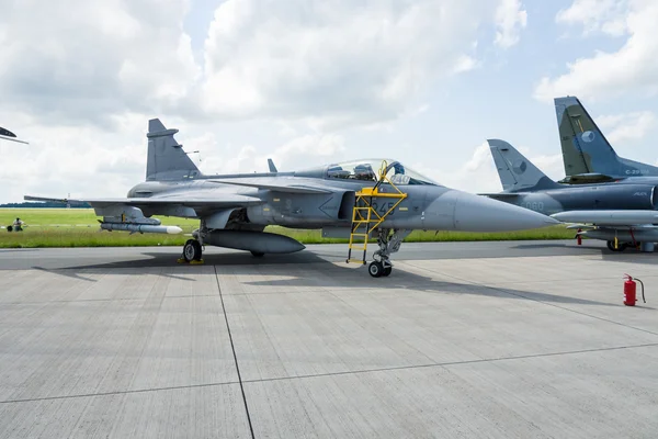 Fighter, attack and reconnaissance aircraft Saab JAS-39 Gripen. Czech Air Force. — Stock Photo, Image