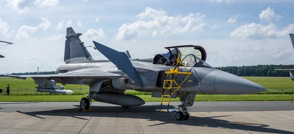 Fighter, attack and reconnaissance aircraft Saab JAS-39 Gripen. Czech Air Force. — Stock Photo, Image