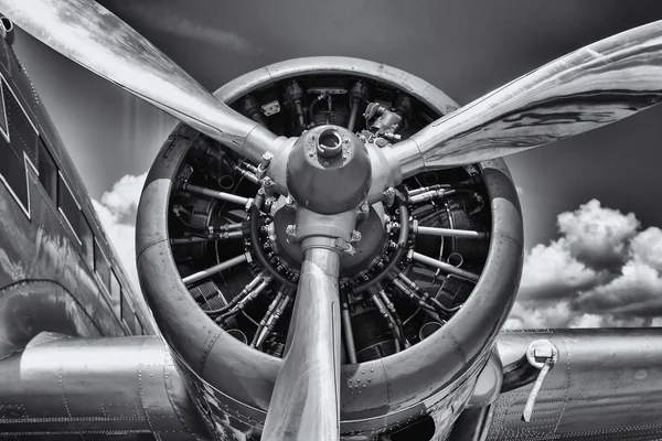 Stermotor van een vliegtuig. — Stockfoto