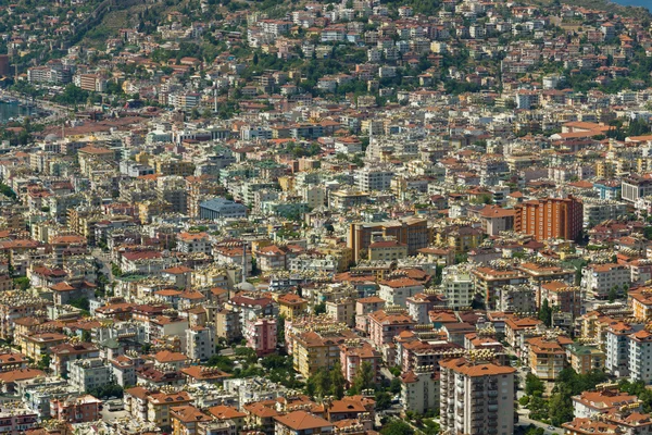 Alanya och Medelhavet från fågelperspektiv Visa. Turkiet. — Stockfoto