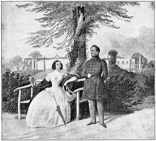 Frédéric-Guillaume IV de Prusse et Elisabeth Ludovika de Bavière. Publication du livre "Un siècle dans le texte et les images", Berlin, Allemagne, 1899 — Photo