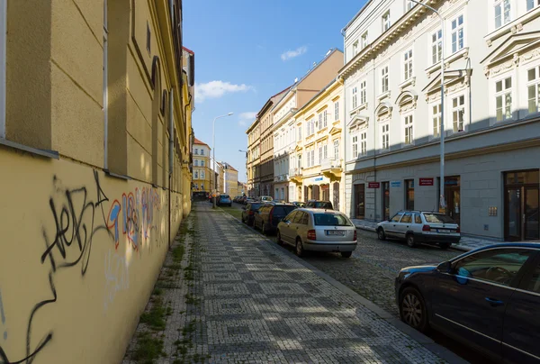 Rue et vie quotidienne de la ville. Prague est la capitale et la plus grande ville de la République tchèque . — Photo