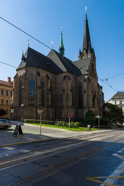 Kirche des Heiligen Prokopius, Zizkov. Prag ist die Hauptstadt und größte Stadt der Tschechischen Republik. — Stockfoto