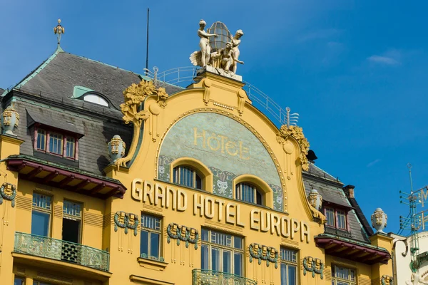 Grand Hotel Europa in the center of Prague — Stock Photo, Image