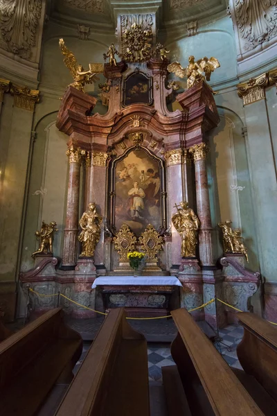 Interior de la Catedral de San Nicolás (Mala Strana ) — Foto de Stock