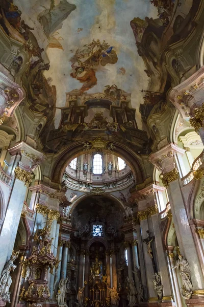 Interior of the Cathedral of St. Nicholas (Mala Strana) — Stock Photo, Image