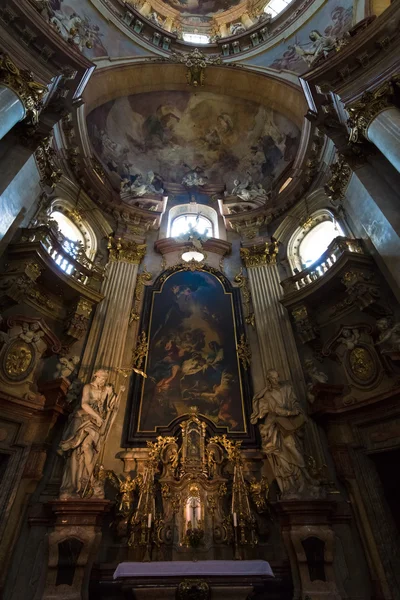 Interior of the Cathedral of St. Nicholas (Mala Strana) — Stock Photo, Image