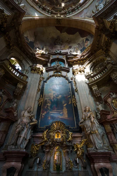 Interno della Cattedrale di San Nicola (Mala Strana ) — Foto Stock