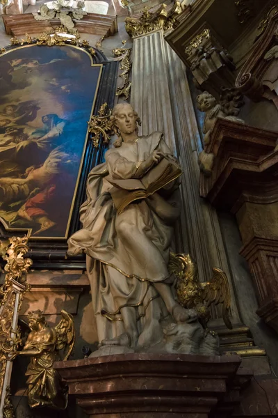 Interior of the Cathedral of St. Nicholas (Mala Strana) — Stock Photo, Image