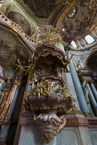 Interior of the Cathedral of St. Nicholas (Mala Strana) — Stock Photo, Image