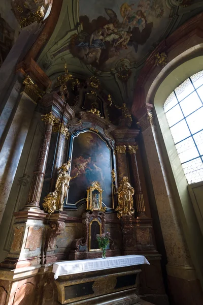 Interior of the Cathedral of St. Nicholas (Mala Strana) — Stock Photo, Image