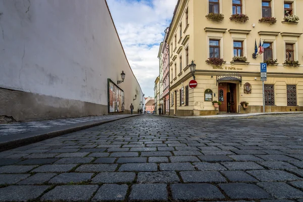 Hotéis privados na cidade velha. Praga é a capital e a maior cidade da República Checa . — Fotografia de Stock