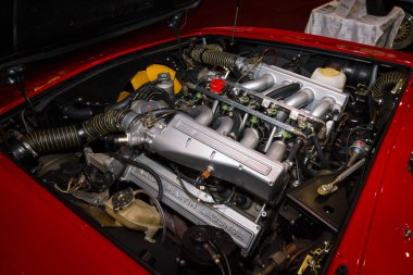 Engine of the car Aston Martin V8 Vantage clipart